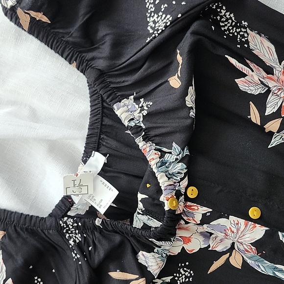 Lascana Venus Black and Peach/Pink Floral Maxi Dress, Small, $34 - Picture 13 of 14